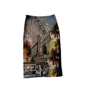 Y2K Hollywood City Scene Pencil Skirt – Made in USA